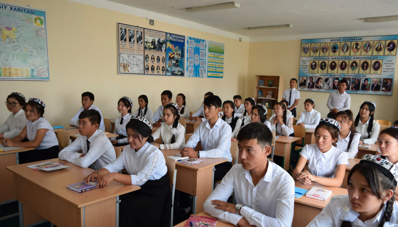 В Узбекистане более 60% учащихся обучаются в 2 смены