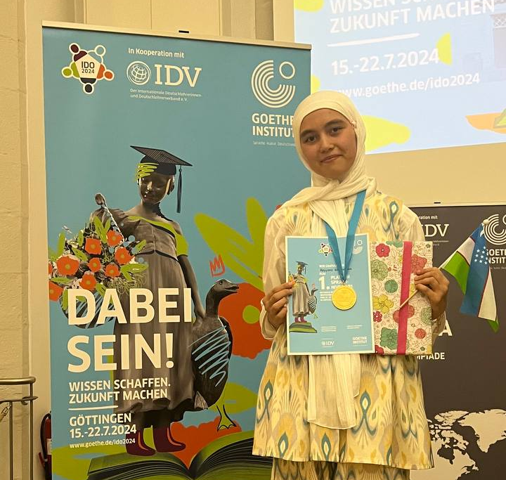 Андижанская школьница завоевала золотую медаль на Международной олимпиаде