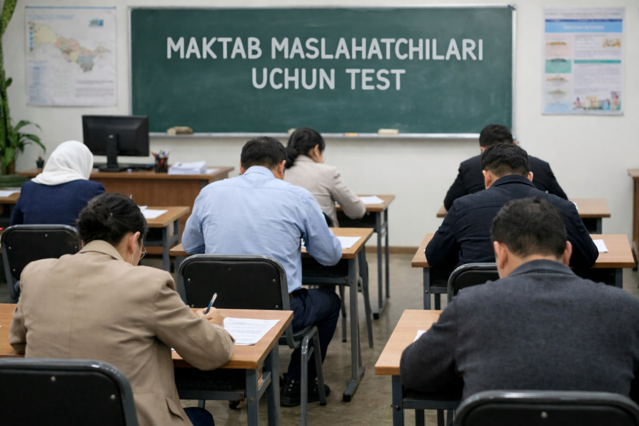 Bugundan maktab maslahatchisi lavozimi uchun test sinovlari boshlandi