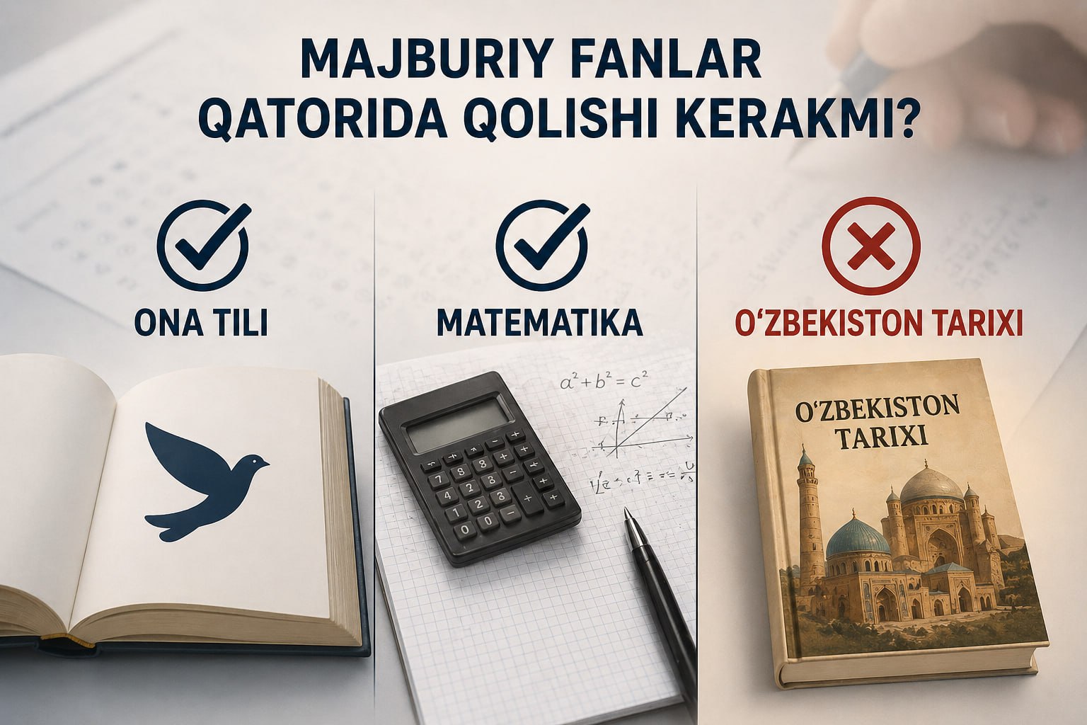 O‘zbekiston tarixi majburiy fanlar qatorida qolishi kerakmi?